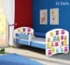 Slika Dječji krevet ACMA s motivom, bočna plava 180x80 cm - 31 Owls