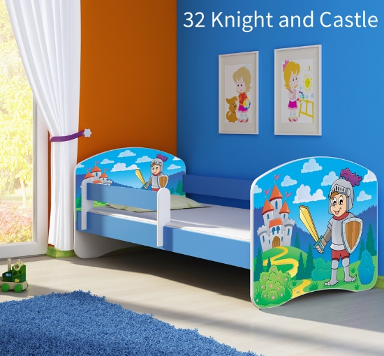 Slika Dječji krevet ACMA s motivom, bočna plava 180x80 cm - 32 Knight