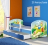 Slika Dječji krevet ACMA s motivom, bočna plava + ladica 160x80 cm 29-aeroplane