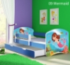 Slika Dječji krevet ACMA s motivom, bočna plava + ladica 180x80 cm - 09 Mermaid
