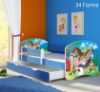 Slika Dječji krevet ACMA s motivom, bočna plava + ladica 180x80 cm 34-farm