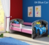 Slika Dječji krevet ACMA s motivom, bočna roza 160x80 cm - 04 Blue Car