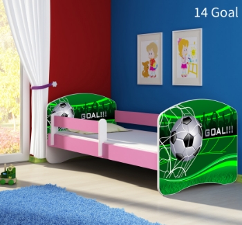 Slika Dječji krevet ACMA s motivom, bočna roza 160x80 cm - 14 Goal