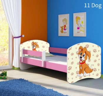 Slika Dječji krevet ACMA s motivom, bočna roza 180x80 cm - 11 Dog
