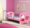Slika Dječji krevet ACMA s motivom, bočna roza 180x80 cm - 15 Sweet Kitty