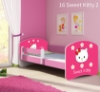 Slika Dječji krevet ACMA s motivom, bočna roza 180x80 cm - 16 Sweet Kitty 2