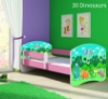 Slika Dječji krevet ACMA s motivom, bočna roza 180x80 cm - 30 Dinosaurs