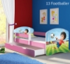 Slika Dječji krevet ACMA s motivom, bočna roza + ladica 160x80 cm - 13 Footballer