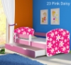 Slika Dječji krevet ACMA s motivom, bočna roza + ladica 180x80 cm - 23 Pink Daisy