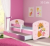 Slika Dječji krevet ACMA s motivom, bočna roza + ladica 180x80 cm - 33 Cats