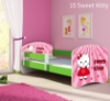 Slika Dječji krevet ACMA s motivom, bočna zelena 160x80 cm - 15 Sweet Kitty