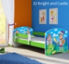 Slika Dječji krevet ACMA s motivom, bočna zelena 160x80 cm - 32 Knight