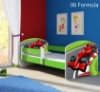 Slika Dječji krevet ACMA s motivom, bočna zelena 180x80 cm - 06 Formula 1