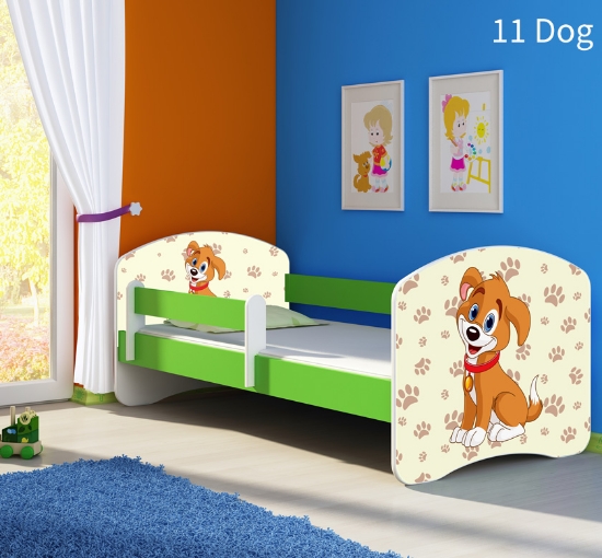 Slika Dječji krevet ACMA s motivom, bočna zelena 180x80 cm - 11 Dog
