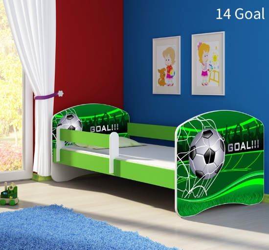 Slika Dječji krevet ACMA s motivom, bočna zelena 180x80 cm - 14 Goal