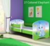Slika Dječji krevet ACMA s motivom, bočna zelena 180x80 cm 27-colored-elephant
