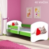 Slika Dječji krevet ACMA s motivom, bočna zelena 180x80 cm 40-macka