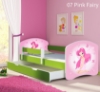 Slika Dječji krevet ACMA s motivom, bočna zelena + ladica 160x80 cm  - 07 Pink Fairy 