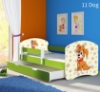Slika Dječji krevet ACMA s motivom, bočna zelena + ladica 160x80 cm  - 11 Dog