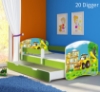 Slika Dječji krevet ACMA s motivom, bočna zelena + ladica 160x80 cm  - 20 Digger