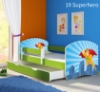 Slika Dječji krevet ACMA s motivom, bočna zelena + ladica 180x80 cm - 19 Superhero