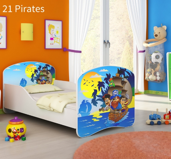 Slika Dječji krevet ACMA s motivom 160x80 cm - 21 Pirates