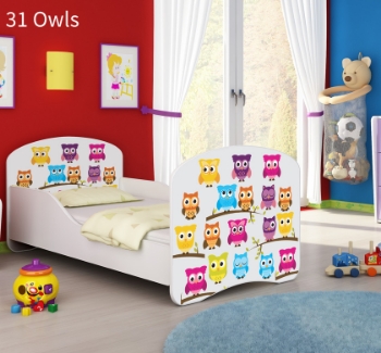 Slika Dječji krevet ACMA s motivom 160x80 cm - 31 Owls
