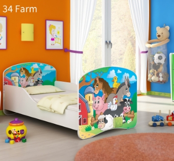 Slika Dječji krevet ACMA s motivom 160x80 cm - 34 Farm