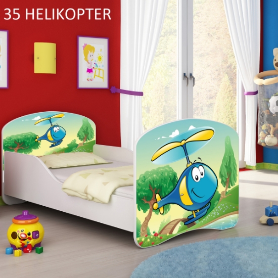 Slika Dječji krevet ACMA s motivom 160x80 cm - 35 Helikopter