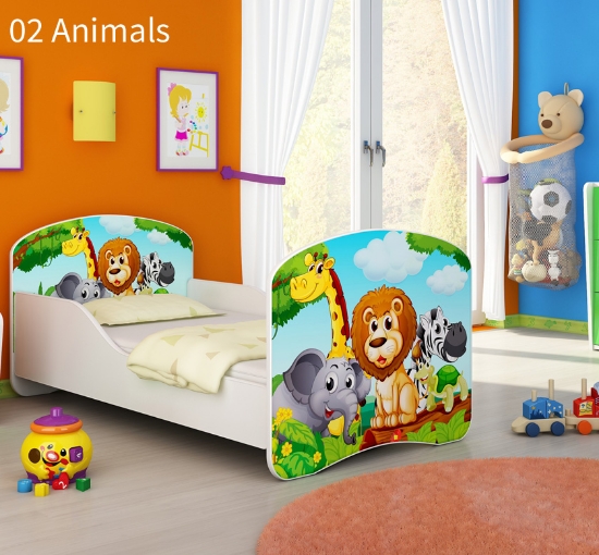 Slika Dječji krevet ACMA s motivom 180x80 cm - 02 Animals