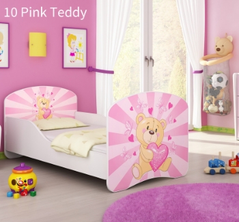 Slika Dječji krevet ACMA s motivom 180x80 cm - 10 Pink Teddy Bear