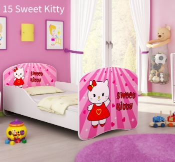 Slika Dječji krevet ACMA s motivom 180x80 cm - 15 Sweet Kitty
