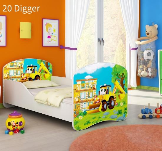 Slika Dječji krevet ACMA s motivom 180x80 cm - 20 Digger