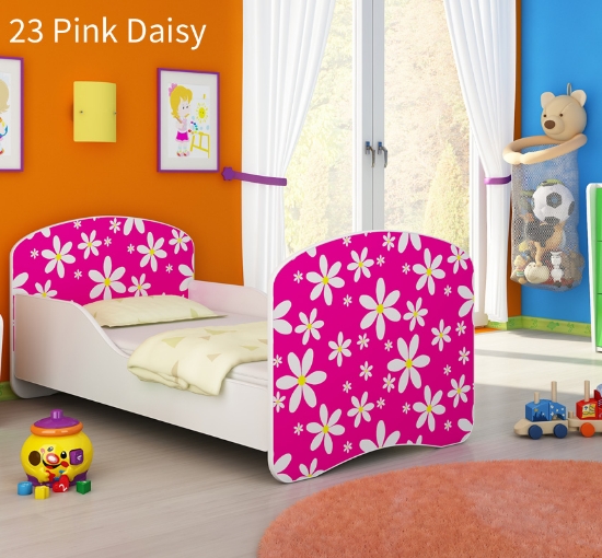 Slika Dječji krevet ACMA s motivom 180x80 cm - 23 Pink Daisy