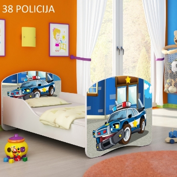 Slika Dječji krevet ACMA s motivom 180x80 cm - 38 Policija