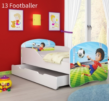 Slika Dječji krevet ACMA s motivom + ladica 140x70 cm - 13 Footballer