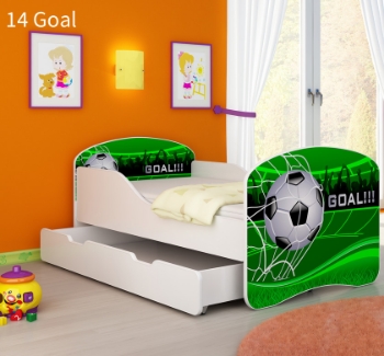 Slika Dječji krevet ACMA s motivom + ladica 140x70 cm - 14 Goal