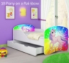 Slika Dječji krevet ACMA s motivom + ladica 140x70 cm - 18 Pony on a rainbow