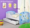 Slika Dječji krevet ACMA s motivom + ladica 140x70 cm 26-blue-elephant