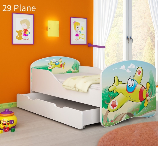 Slika Dječji krevet ACMA s motivom + ladica 160x80 cm 29-aeroplane