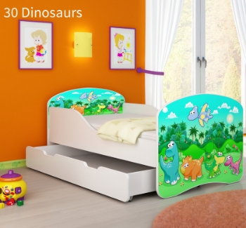Slika Dječji krevet ACMA s motivom + ladica 180x80 cm 30-dinosaurs