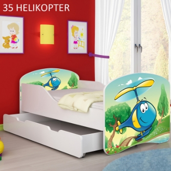 Slika Dječji krevet ACMA s motivom + ladica 180x80 cm 35-helikopter