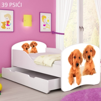 Slika Dječji krevet ACMA s motivom + ladica 180x80 cm 39-psici