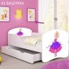 Slika Dječji krevet ACMA s motivom + ladica 180x80 cm 41-balerina