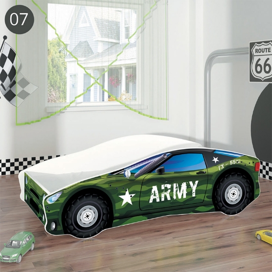 Slika Dječji krevet ACMA Auto 180x80 cm - 07 Vojska