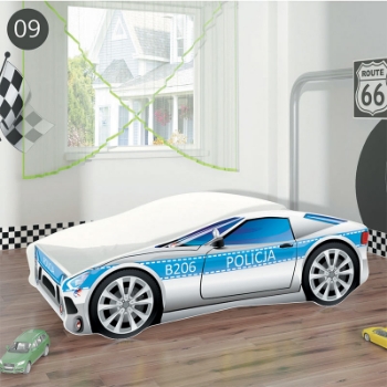 Slika Dječji krevet  Auto 180x80 cm, sivo-plavi - ACMA