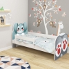 Slika Dječji krevet ACMA Animals, bočna bijela 180x80 cm - 01 Zeko