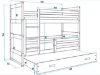 Slika Krevet BMS Rico na kat za 3 osobe 160x80 cm, BIA - roza