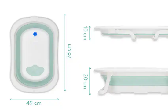 Slika Fillikid sklopiva kadica za bebe Orca, sage-white 