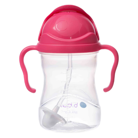 Slika Sippy cup bočica sa slamkom - raspberry - b.box 